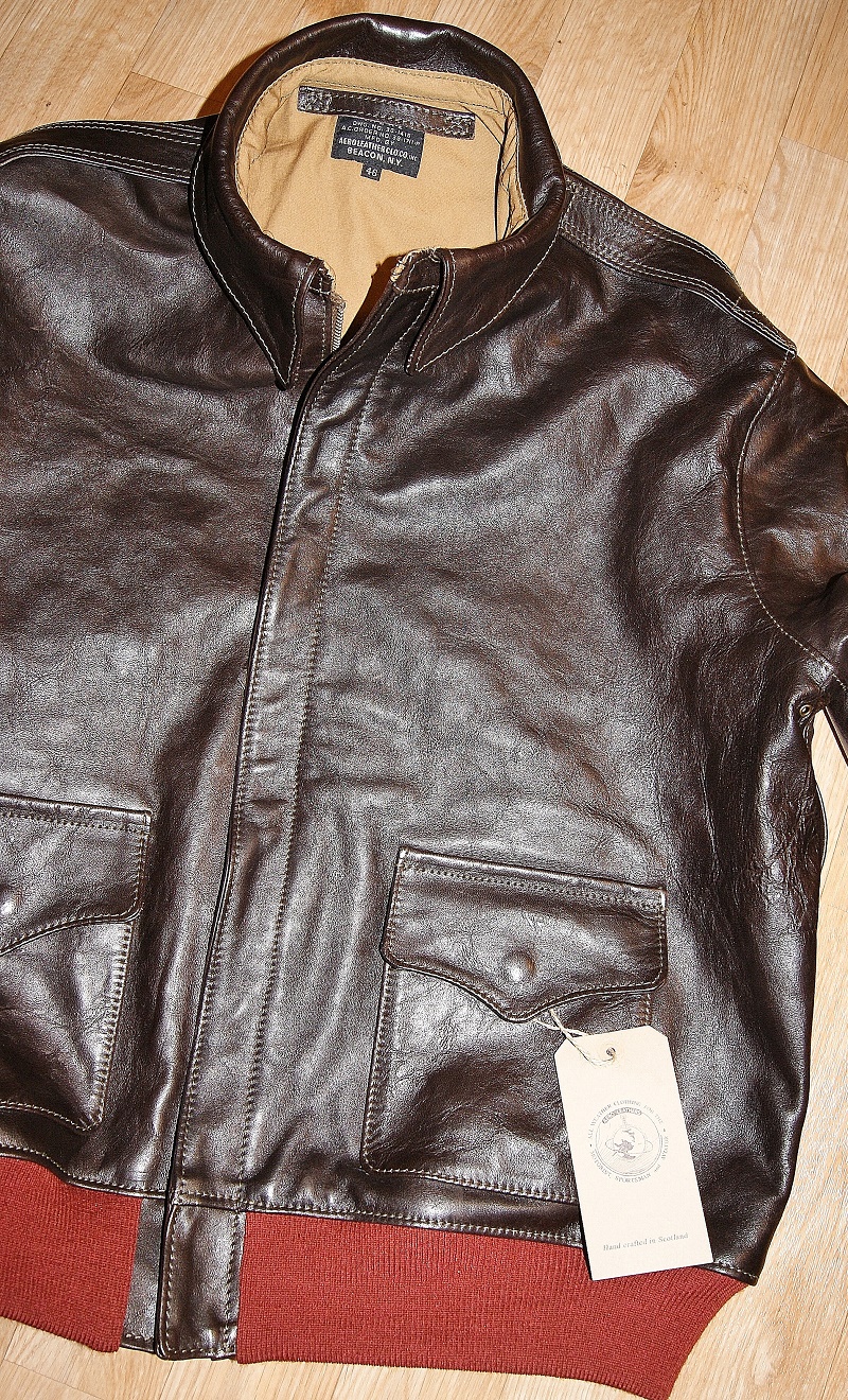 Aero A-2 38 Contract Dark Seal Vicenza Horsehide front smaller.jpg