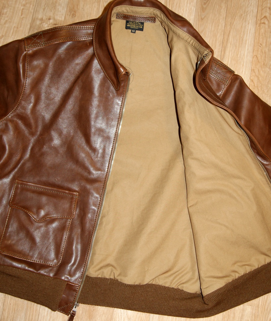 Aero A-2 40-3785-P Russet Vicenza Horsehide lining.jpg