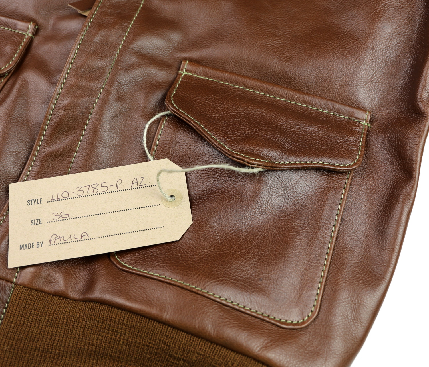 Aero A-2 40-3785-P Russet Vicenza Horsehide XBA3 name tag.jpg