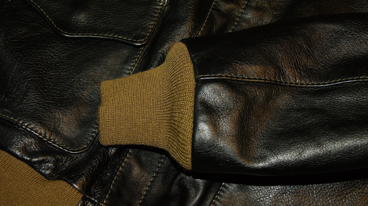 Aero A-2 Black Vicenza Horsehide cuff.jpg