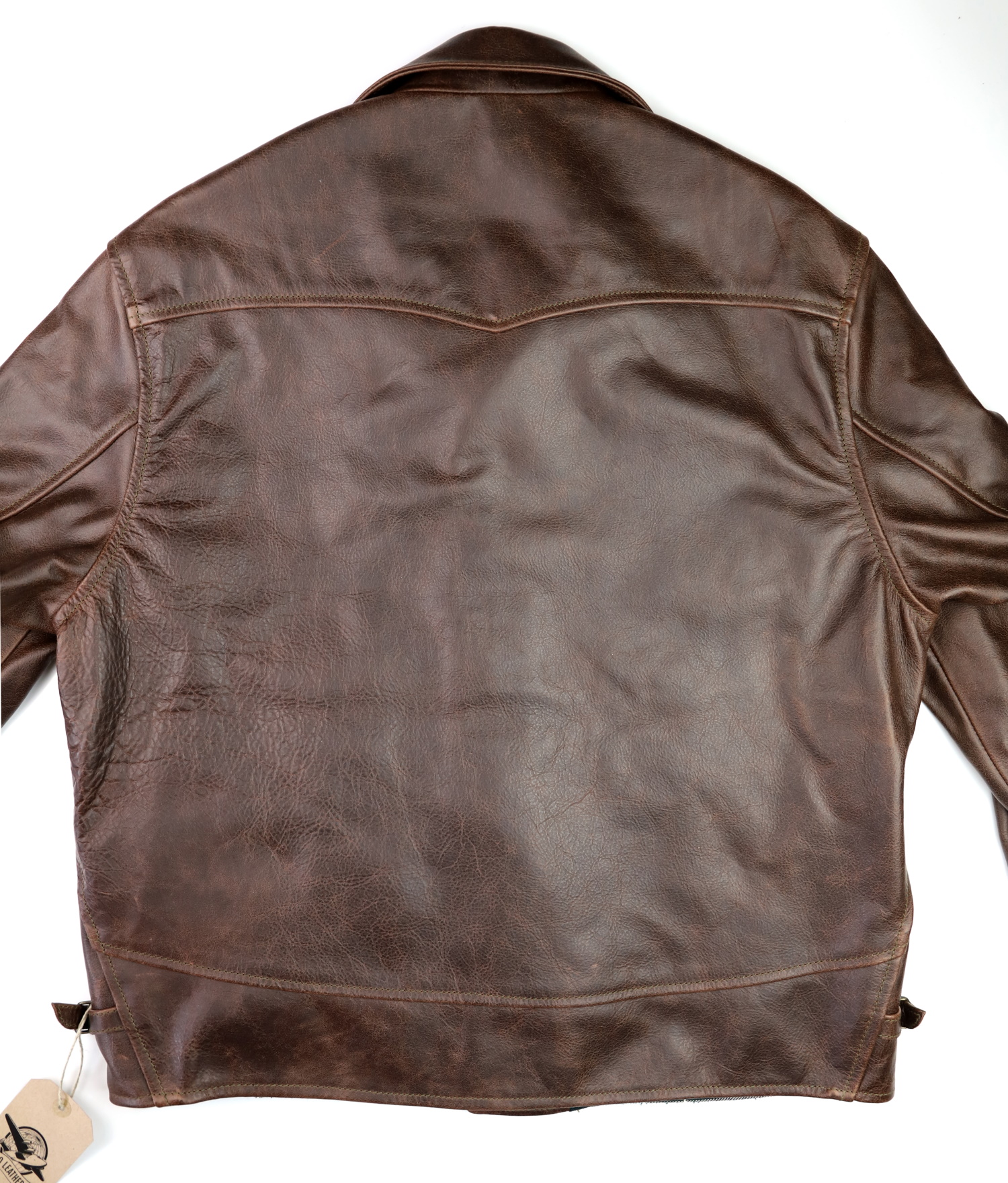 Aero Aeromarine Battered Brown Steerhide back.jpg