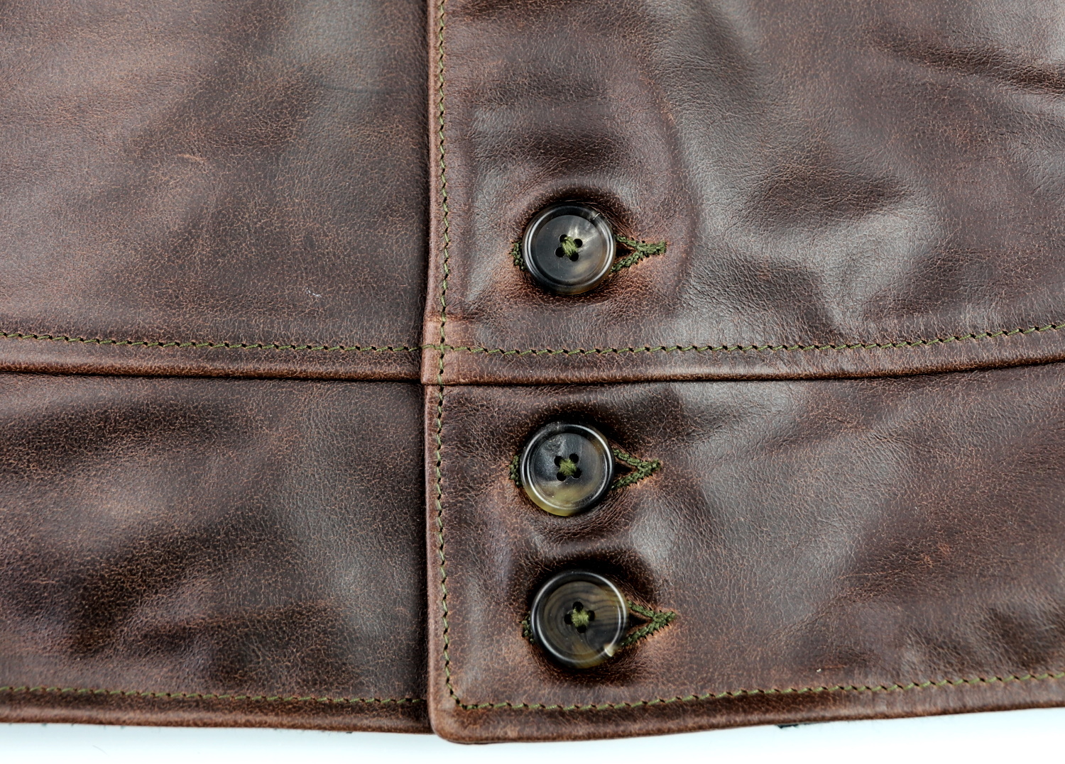 Aero Aeromarine Battered Brown Steerhide bottom hem.jpg