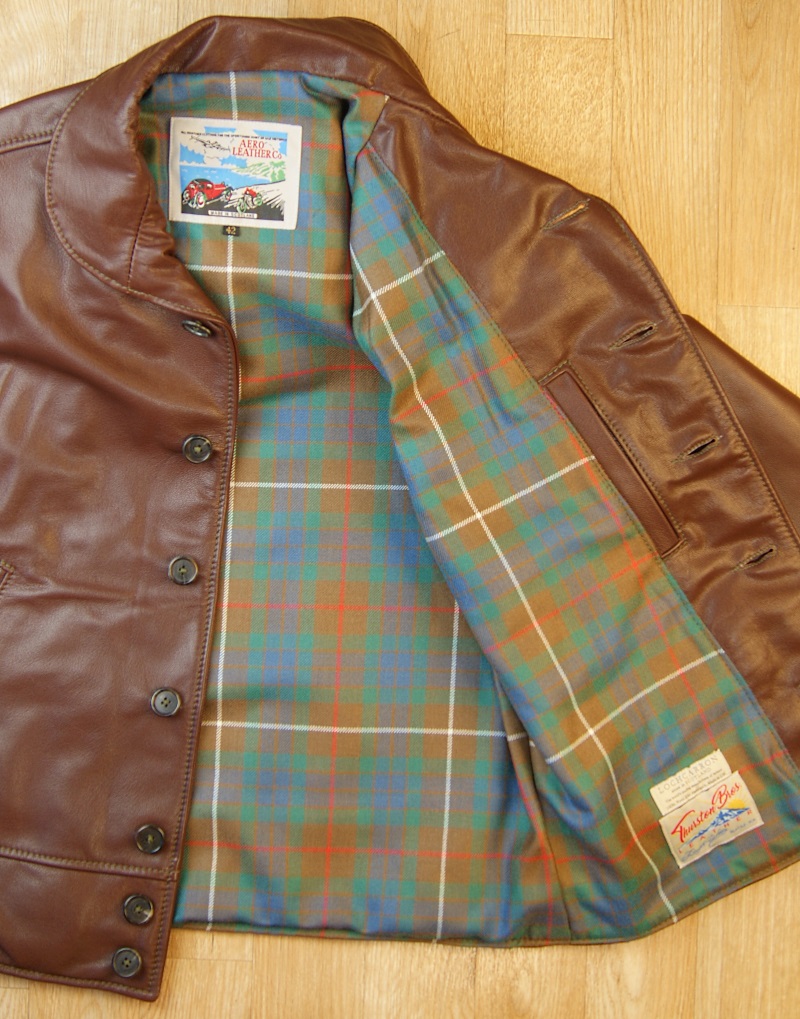 Aero Aeromarine Russet Goatskin BQ1 Frasier Hunting Ancient tartan lining.jpg