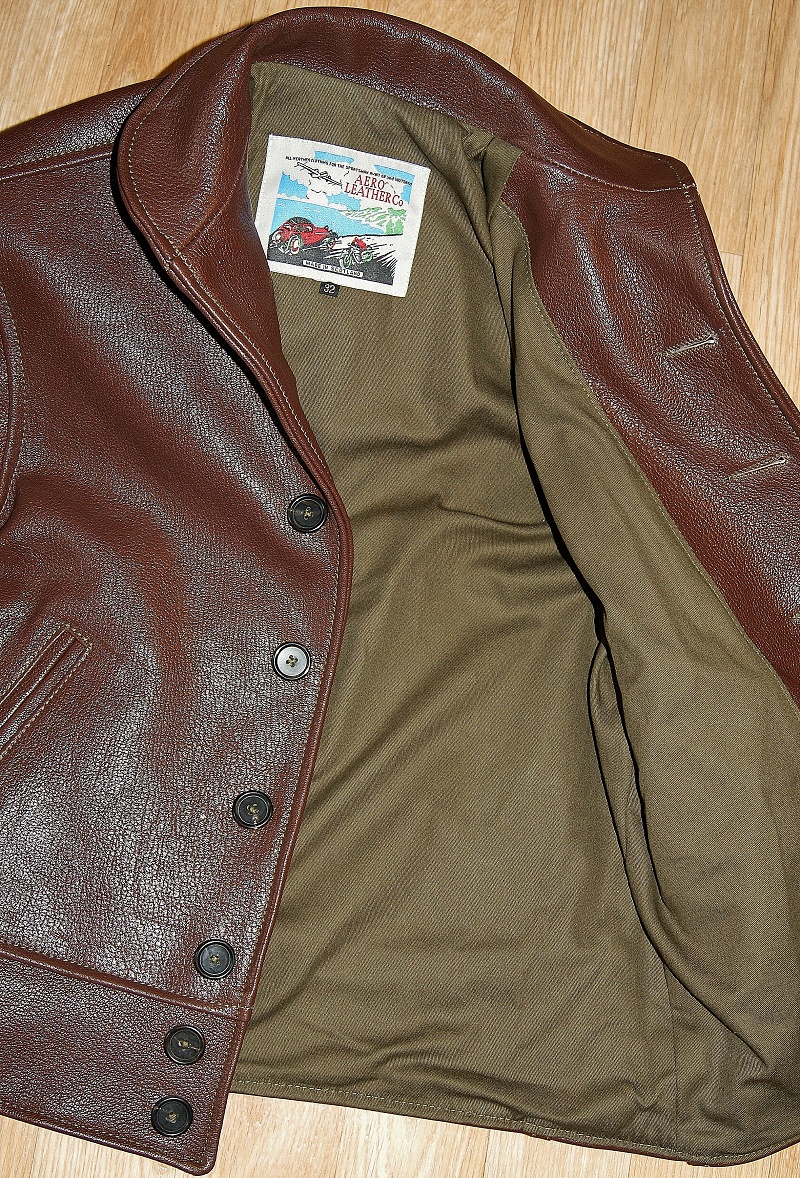 Aero Aeromarine Russet Goatskin olive drill lining.jpg