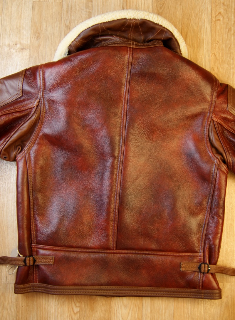 Aero ANJ-4 Redskin with Russet Vicenza Horsehide trim size 40 back.jpg