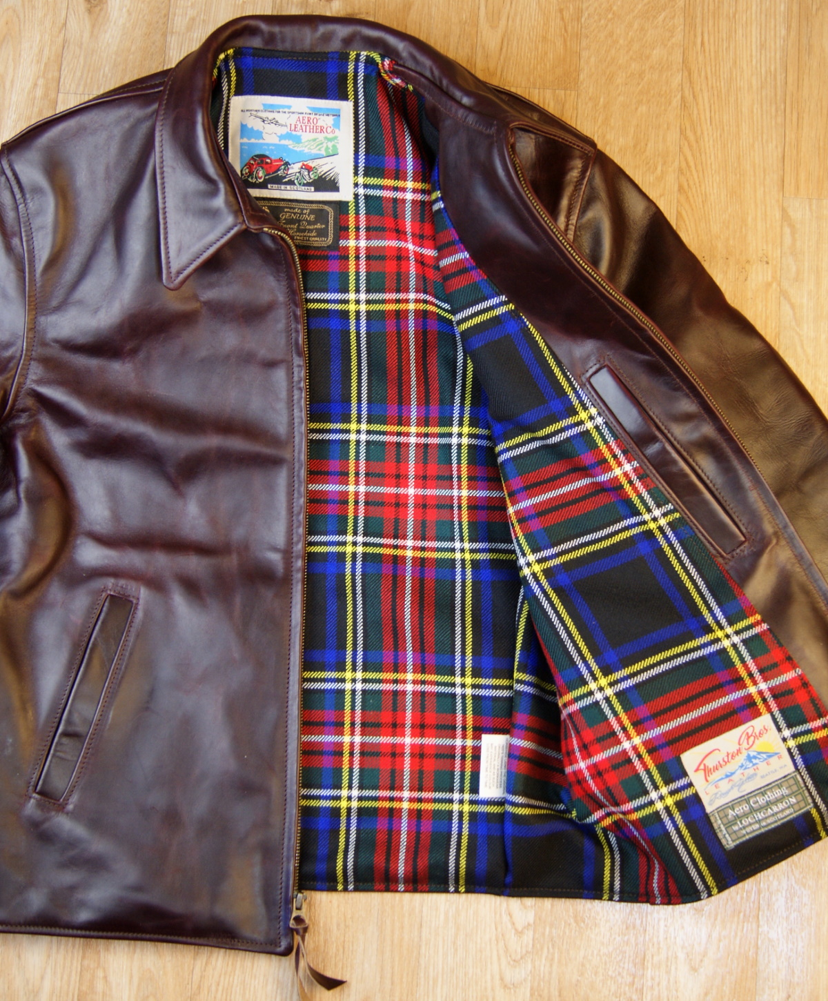 Aero August Cordovan CXL FQHH Black Stewart heavyweight tartan lining.jpg