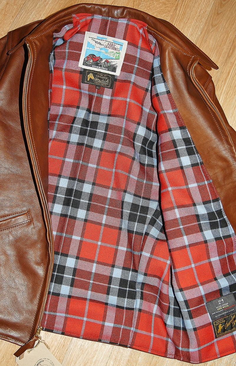 Aero August Russet Vicenza Horsehide Thompson Red Ancient tartan lining.jpg