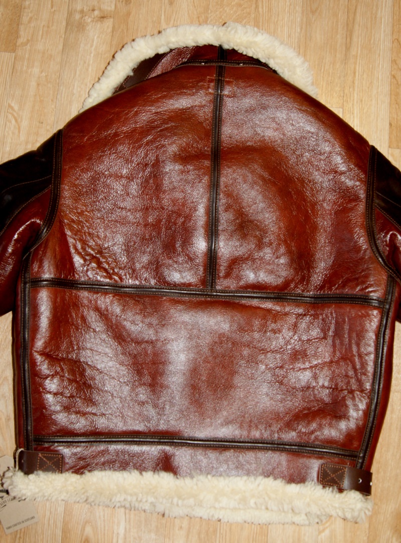 Aero B-3 Redskin Shearling Dark Seal Vicenza Horsehide size 44 back.jpg