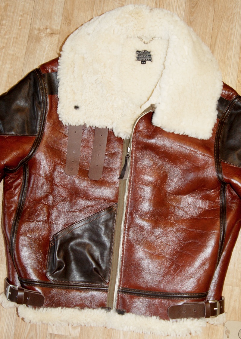 Aero B-3 Redskin Shearling Dark Seal Vicenza Horsehide size 44 front.jpg