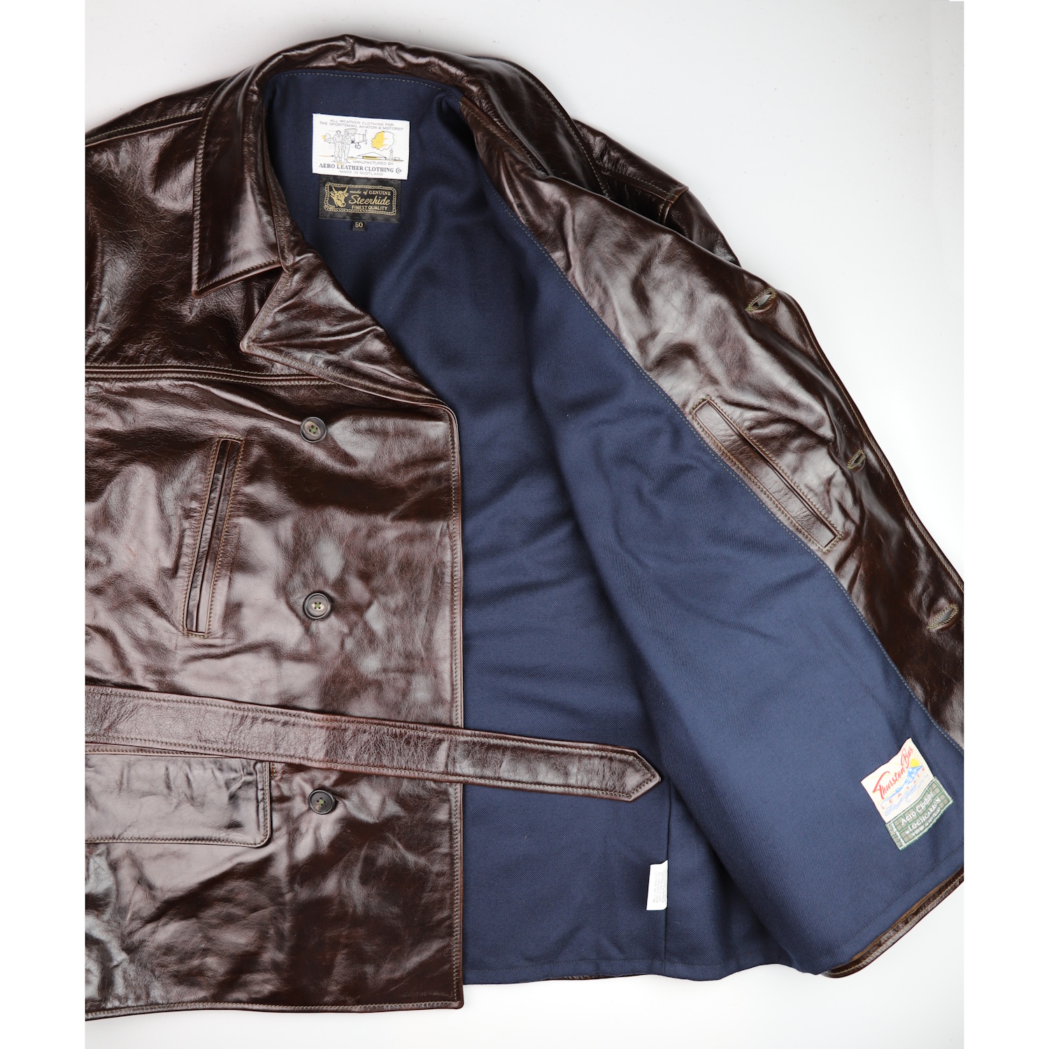 Aero Barnstormer Dark Hickory Vancouver MM77 Blue Modern Plain Coloured wool lining.jpg