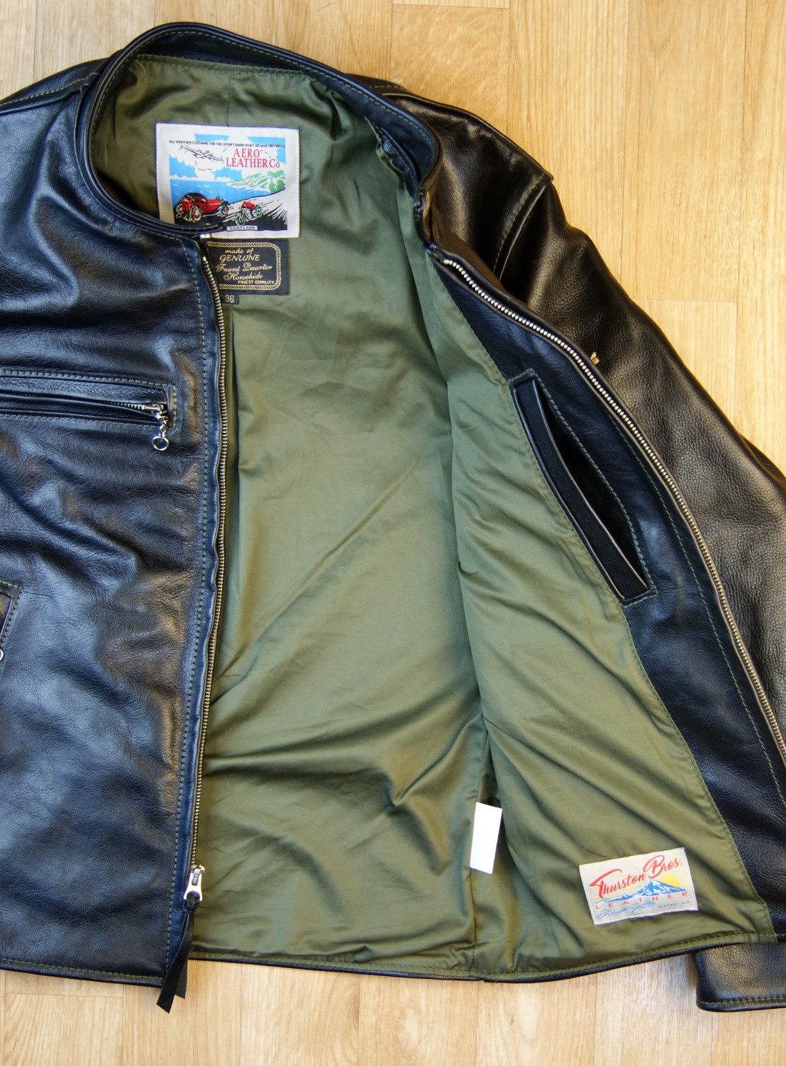 Aero Board Racer Black Vicenza Horsehide DB2 olive cotton sateen lining.jpg