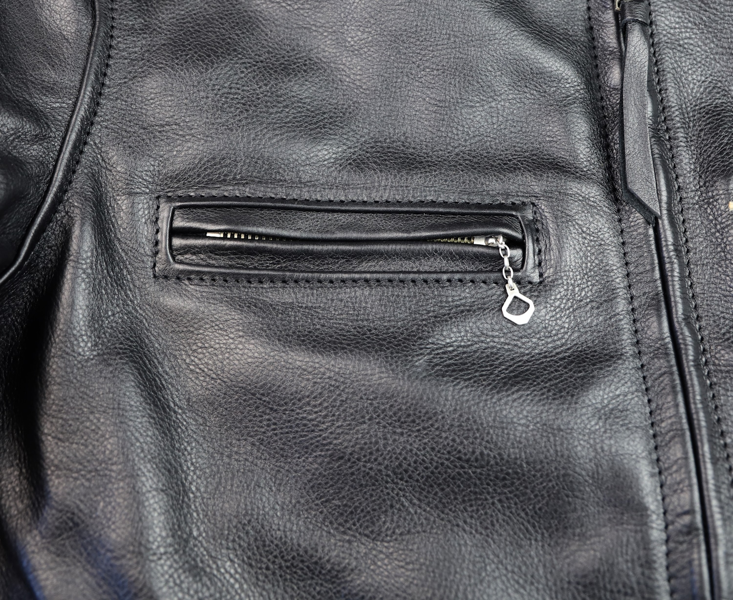 Aero Board Racer Black Vicenza Horsehide JB3 chest pocket.jpg