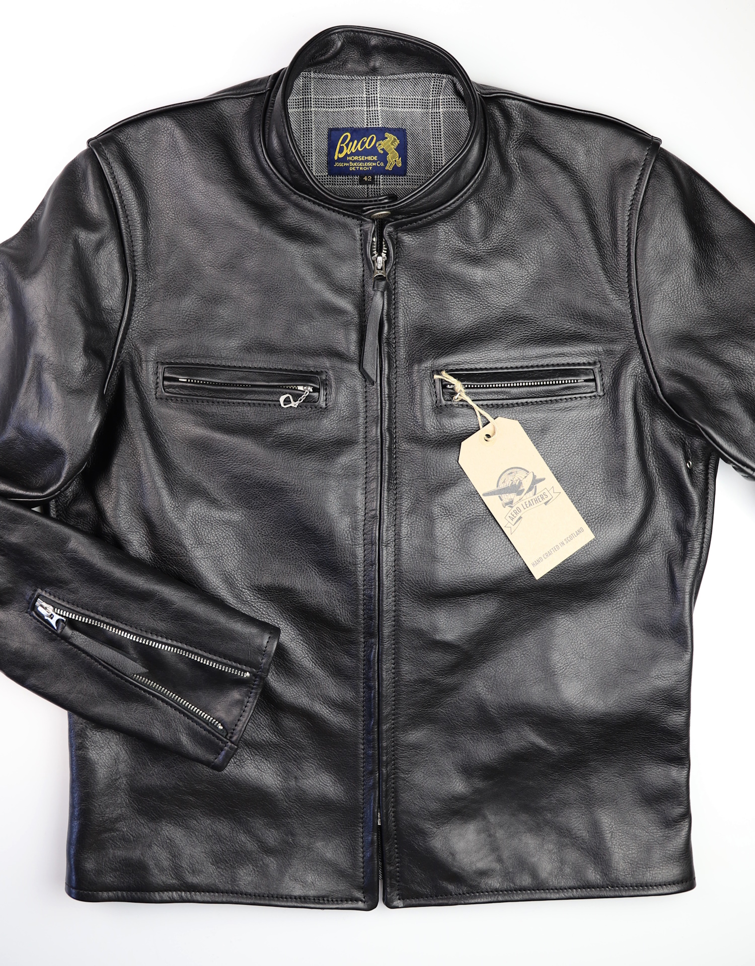 Aero Board Racer Black Vicenza Horsehide JB3 front.jpg