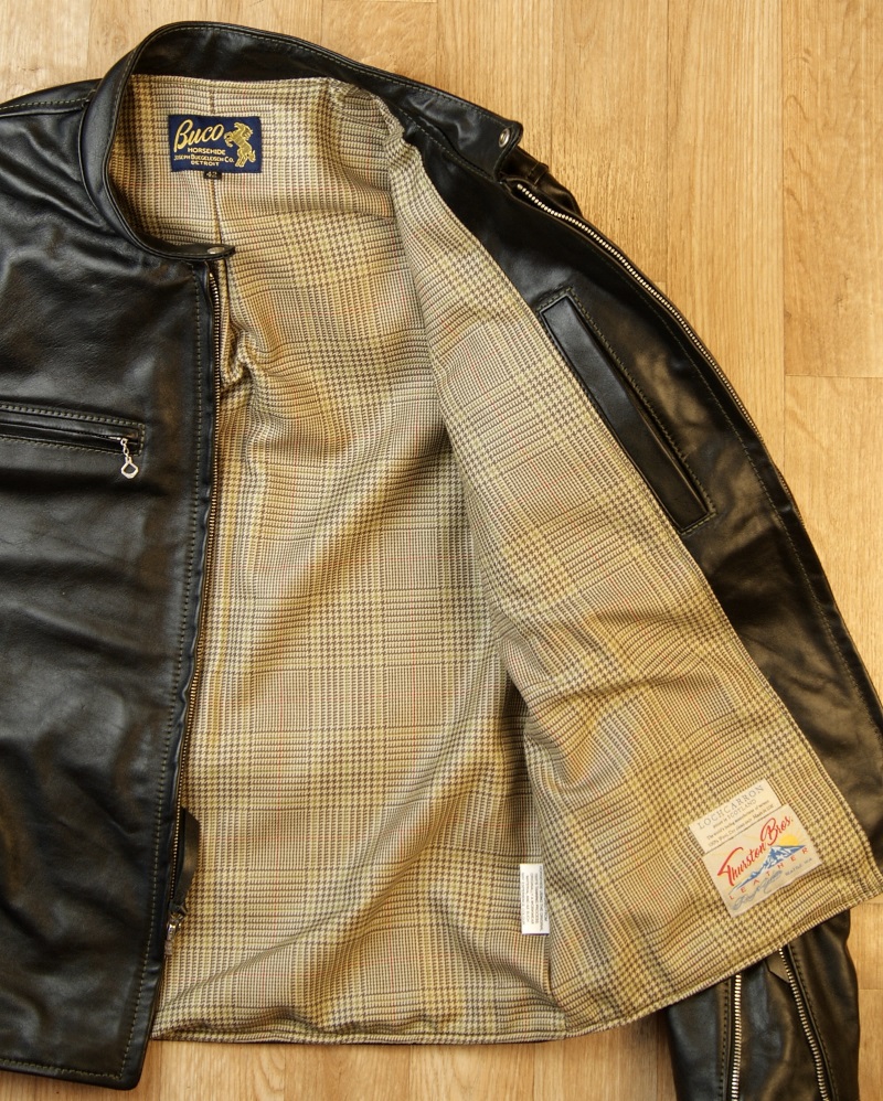 Aero Board Racer Black Vicenza Horsehide SA7 Crail Check Tweed lining.jpg