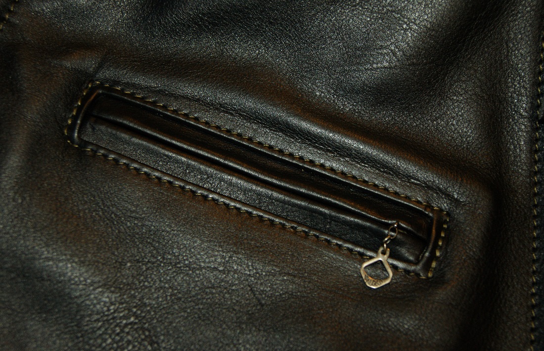 Aero Board Racer Black Vicenza Horsehide T7Y chest pocket.jpg