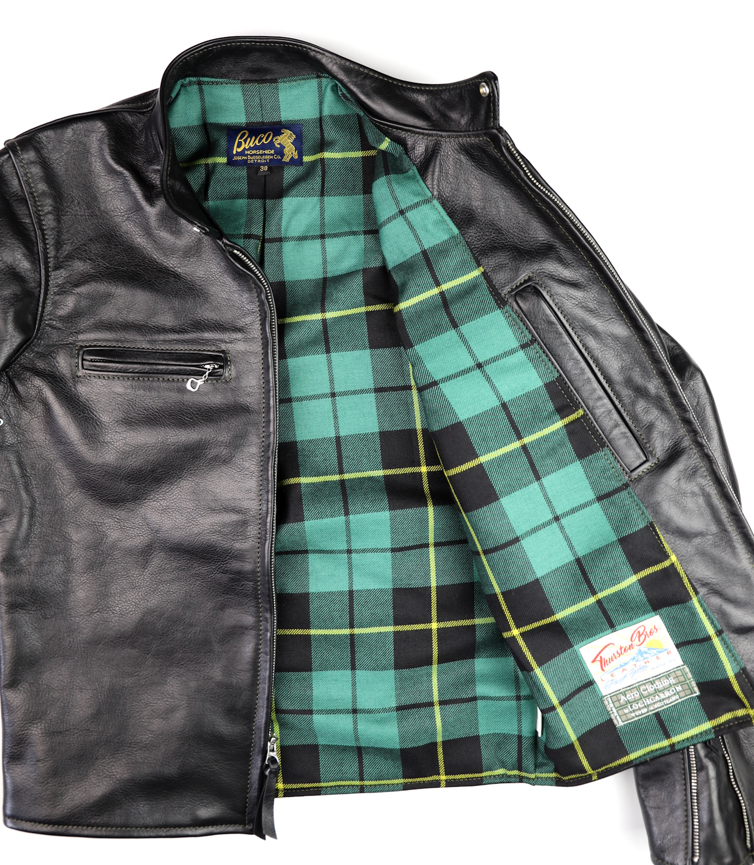 Aero Board Racer Black Vicenza Horsehide UC6 Wallace Hunting Ancient tartan lining.jpg