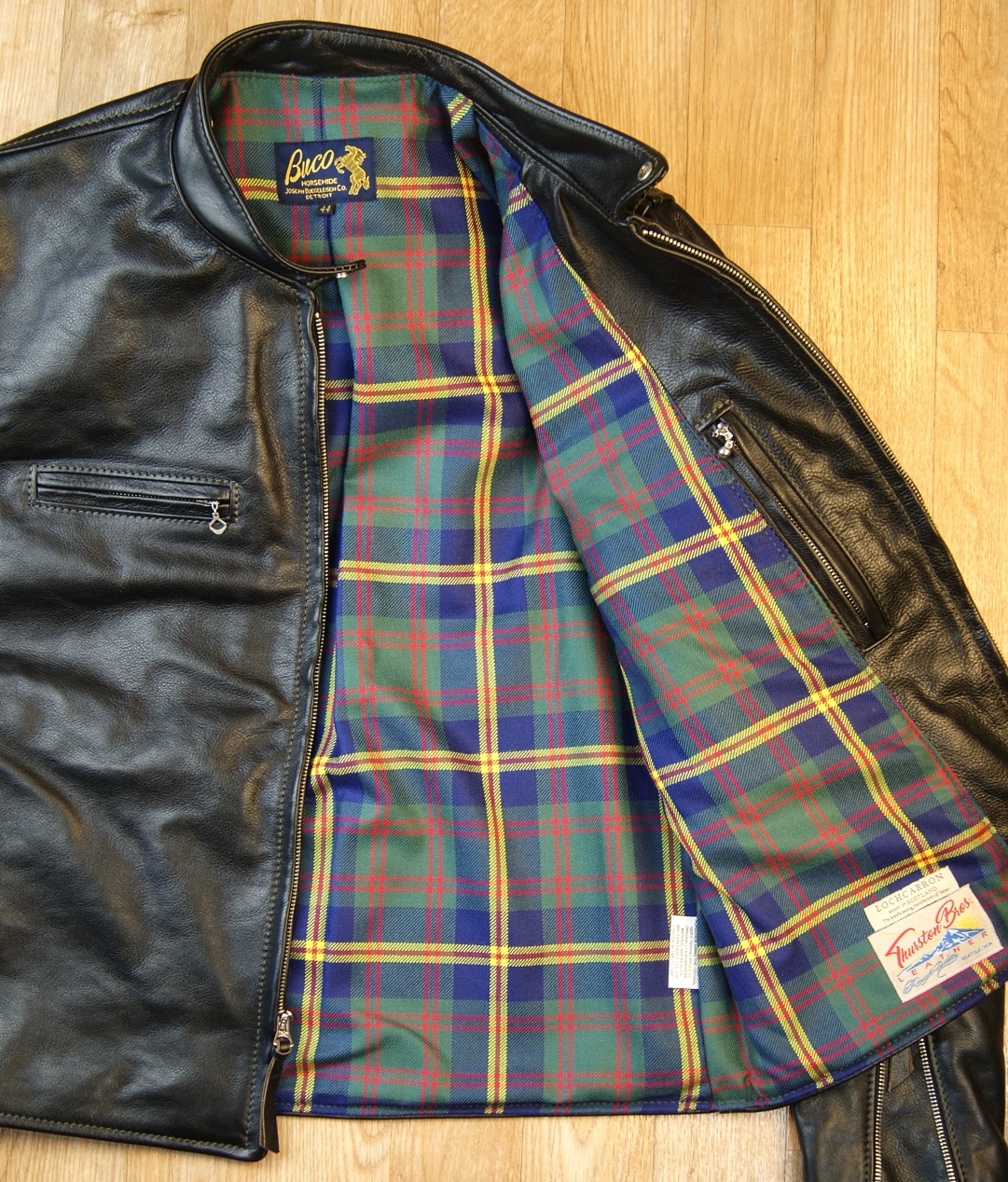 Aero Board Racer Blackened Brown Vicenza Horsehide DR4 Leathernecks tartan lining.jpg