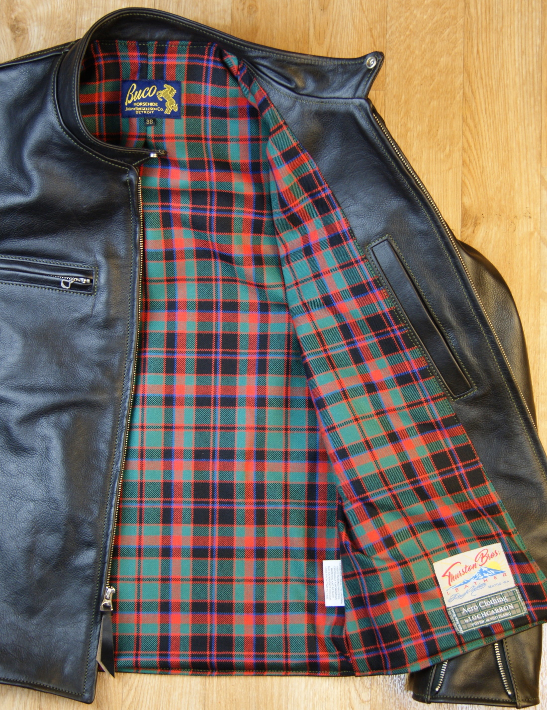 Aero Board Racer Blackened Brown Vicenza Horsehide LC3 Cumming Hunting Ancient tartan lining.jpg