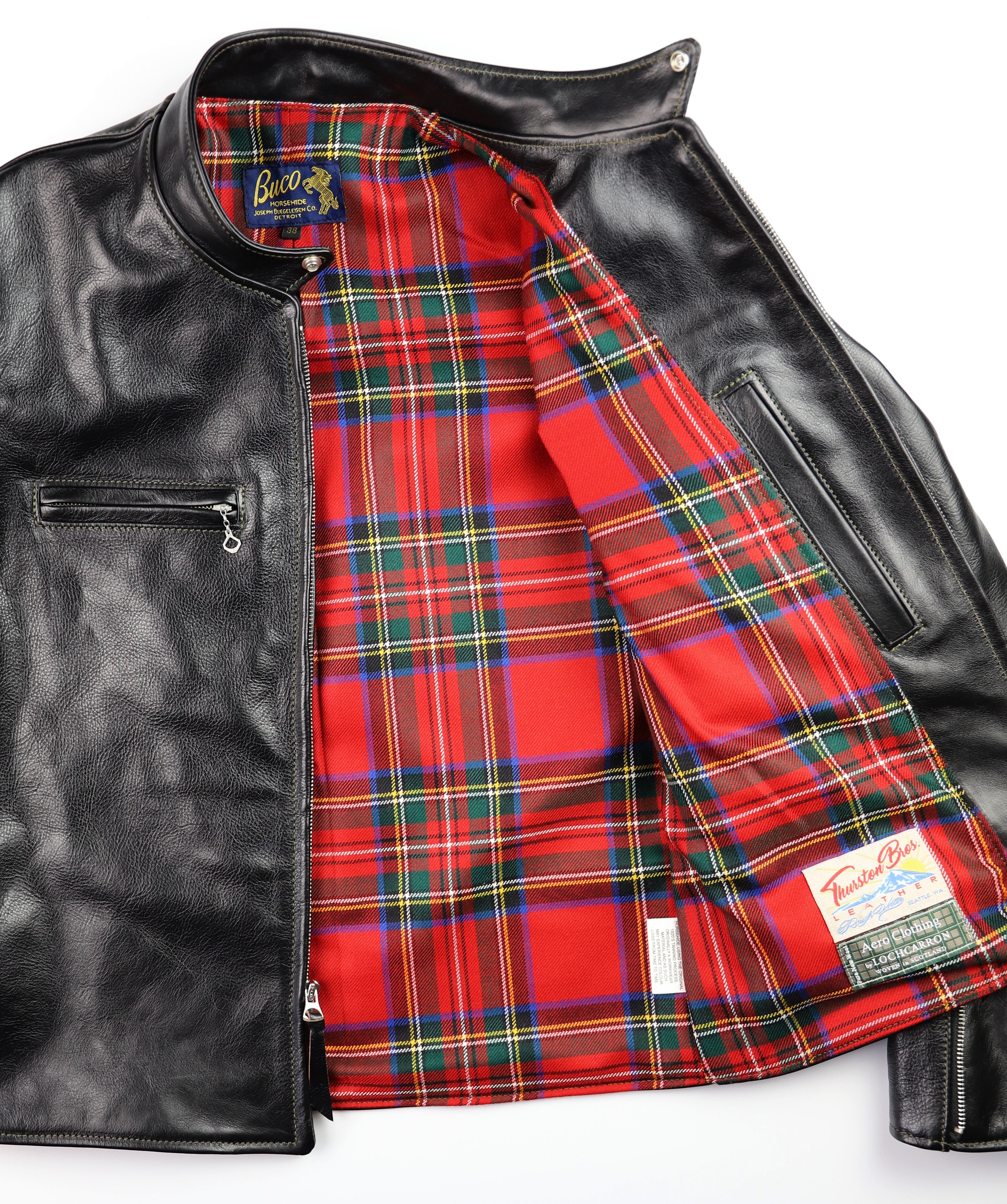 Aero Board Racer Blackened Brown Vicenza Horsehide USE8 Royal Stewart tartan lining.jpg