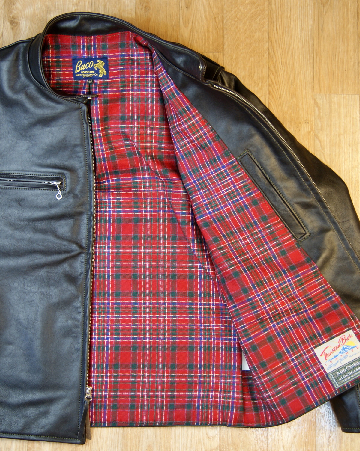 Aero Board Racer Blackened Brown Vicenza Horsehide WGB MacAlister Modern tartan lining.jpg