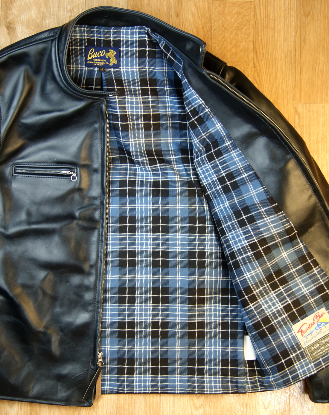 Aero Board Racer Blue CXL FQHH BUW Clark Ancient tartan lining.jpg