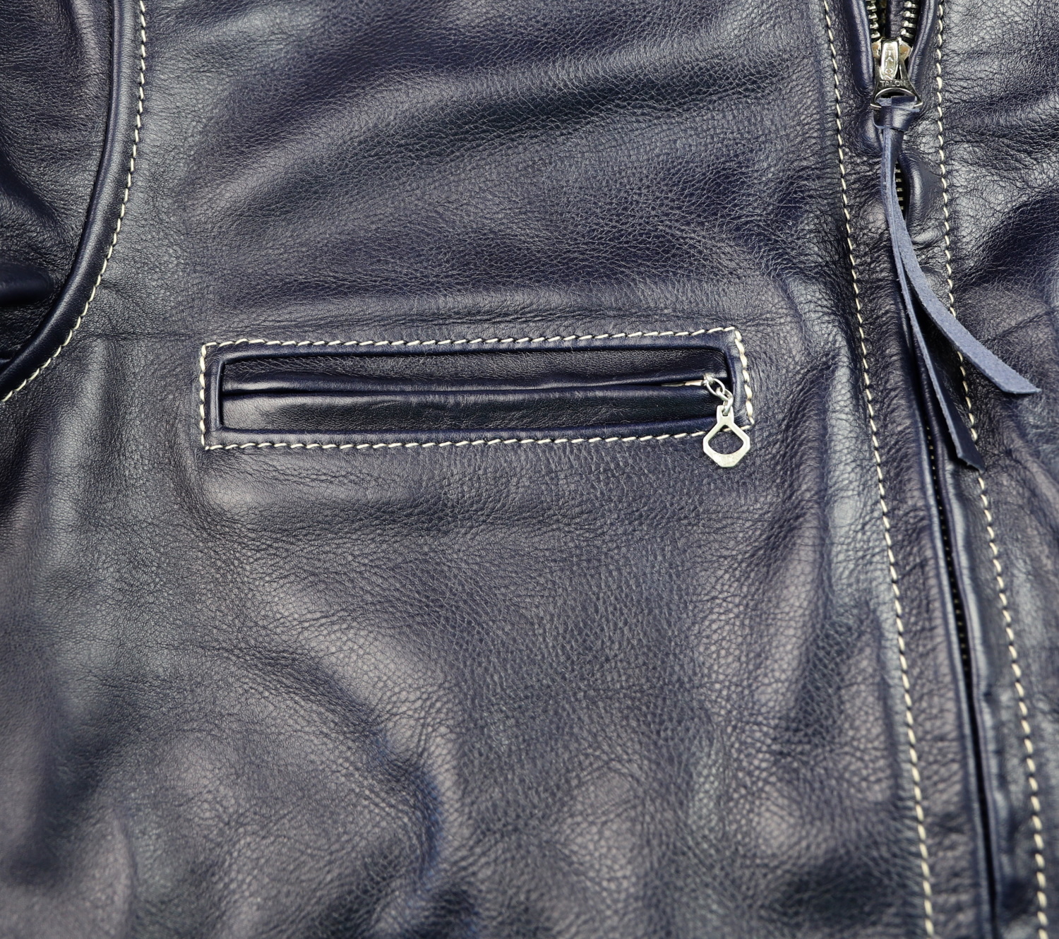 Aero Board Racer Blue Vicenza Horsehide DV2 chest pocket.jpg