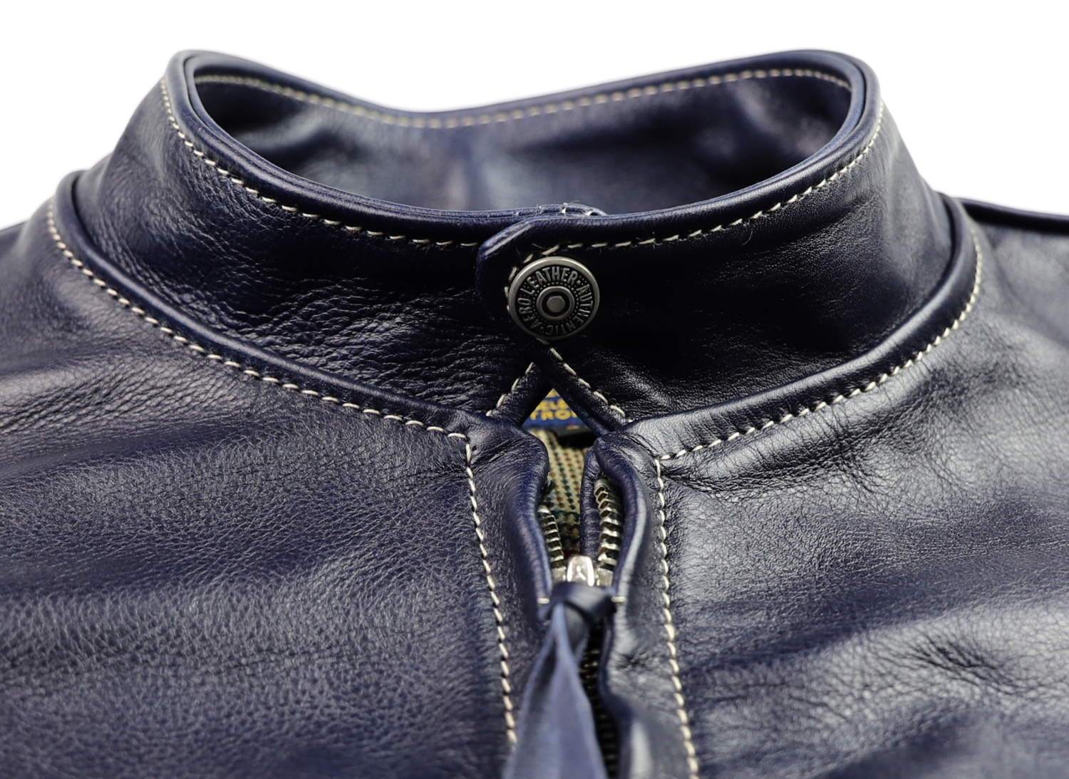 Aero Board Racer Blue Vicenza Horsehide DV2 collar snap.jpg