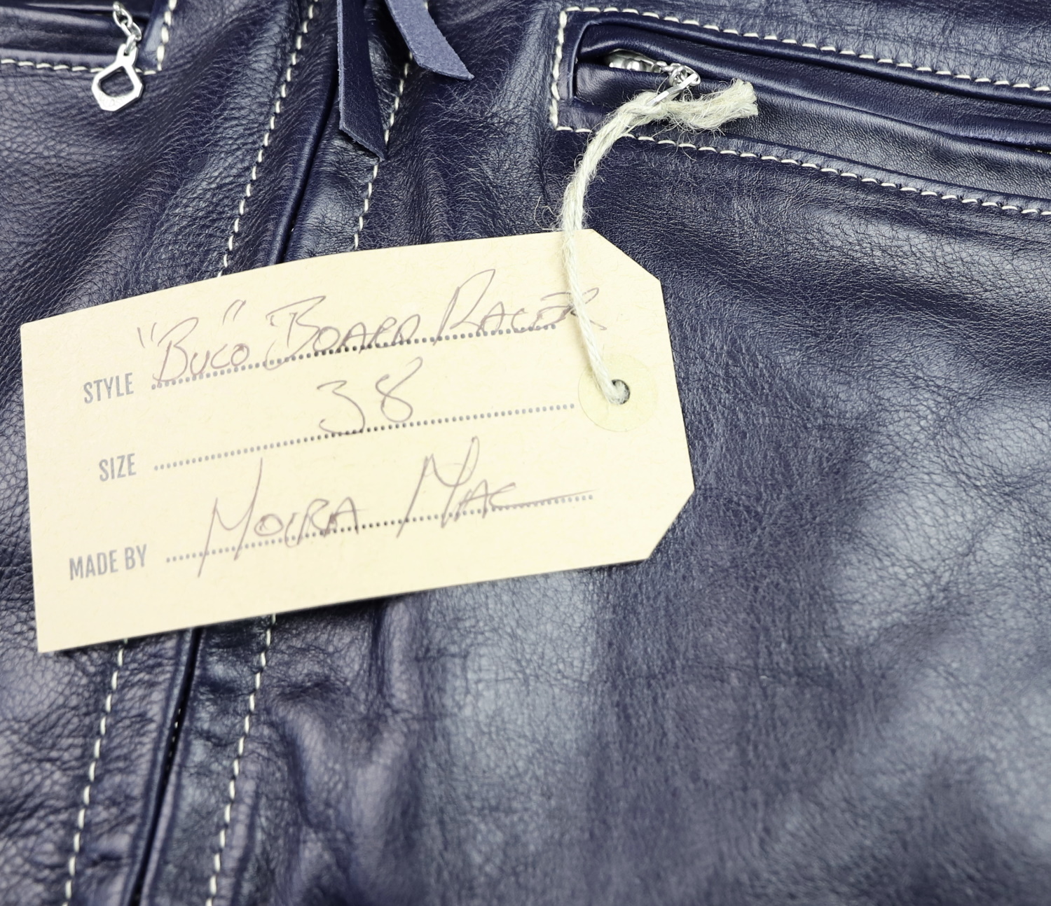 Aero Board Racer Blue Vicenza Horsehide DV2 name tag.jpg