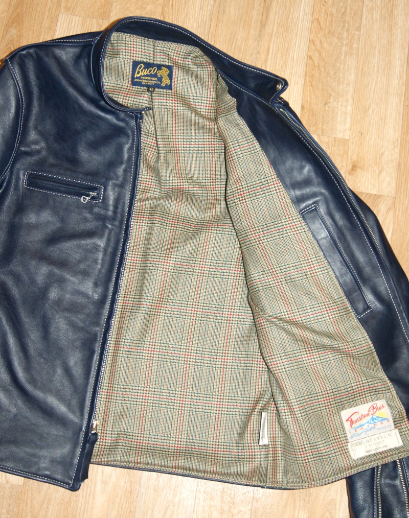 Aero Board Racer Blue Vicenza Horsehide TQ4 42 Minto Check Tweed lining.jpg