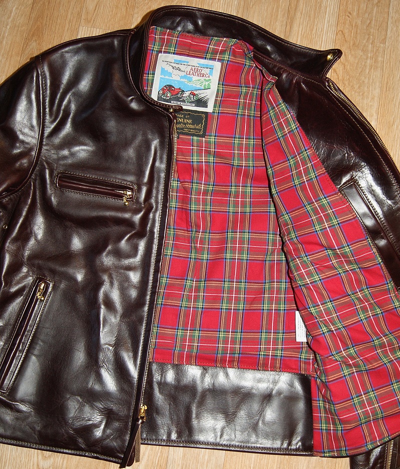 Aero Board Racer Cordovan CXL FQHH Red Stewart cotton tartan lining.jpg