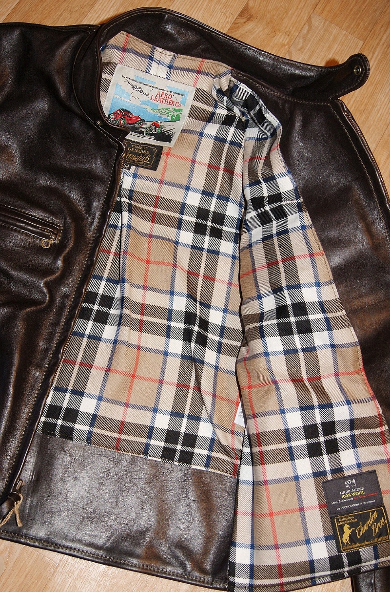 Aero Board Racer Dark Seal Vicenza Horsehide Thompson Camel tartan lining.JPG