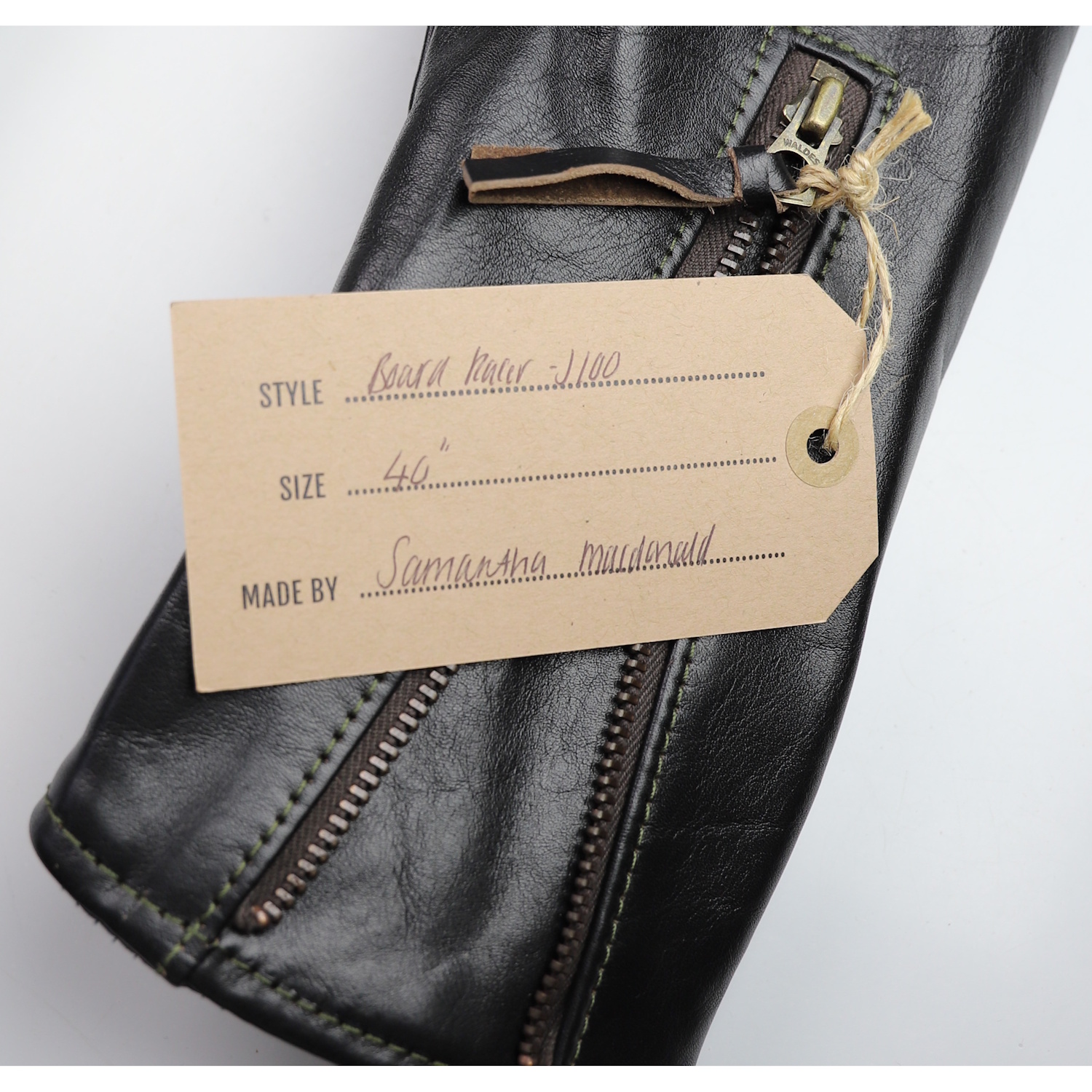 Aero Board Racer J100 Blackened Brown Vicenza horsehide 6XH name tag IG square.jpg