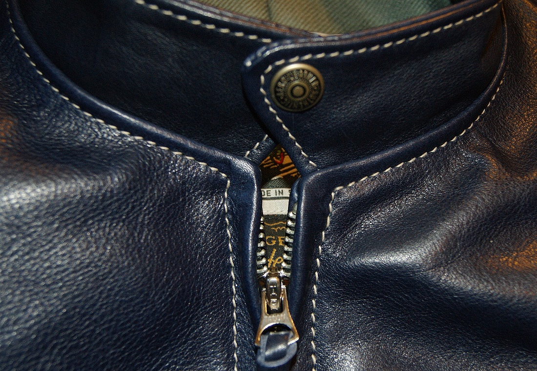 Aero Board Racer Navy Blue Vicenza Horsehide collar.jpg