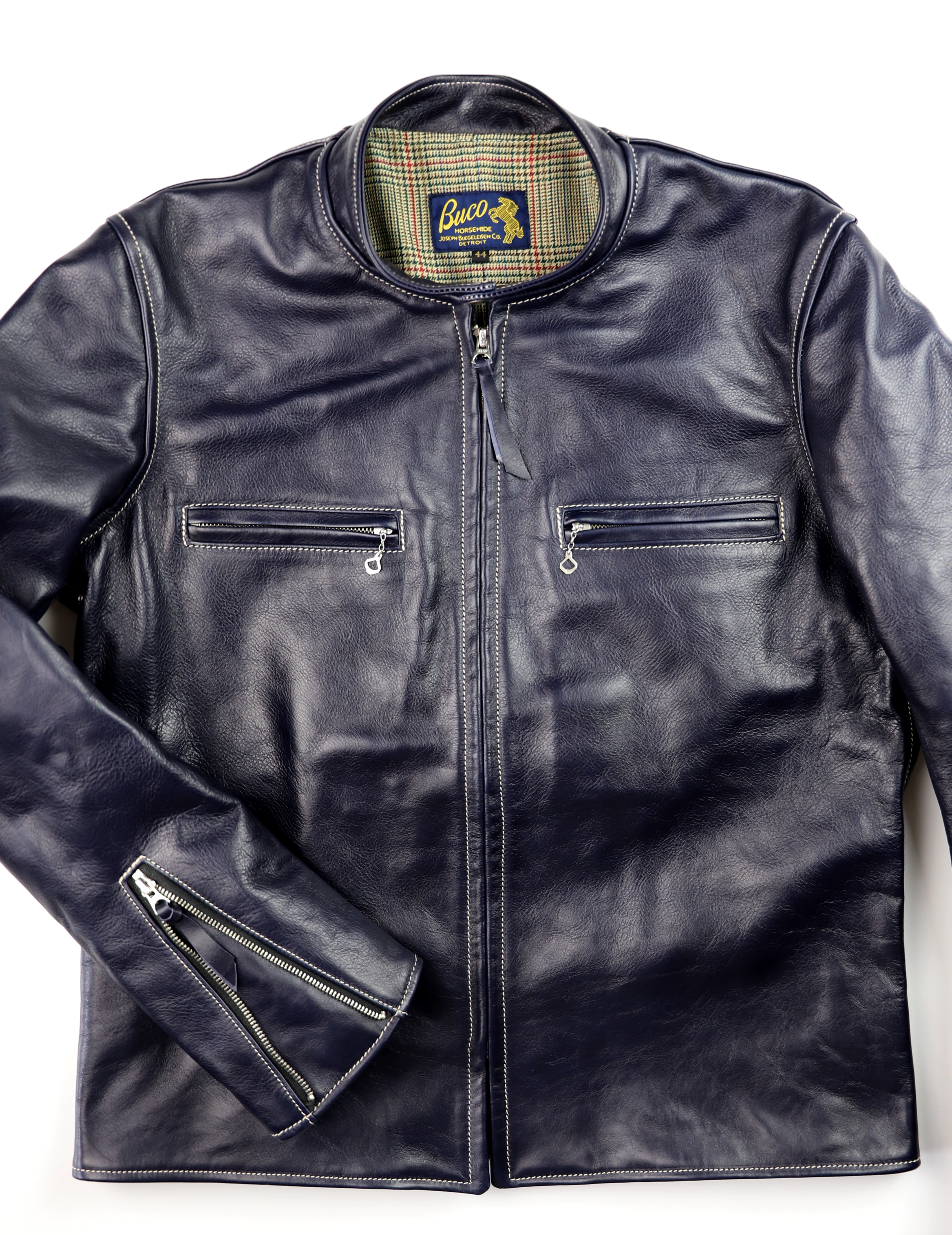 Aero Board Racer Navy Blue Vicenza Horsehide YSK front.jpg