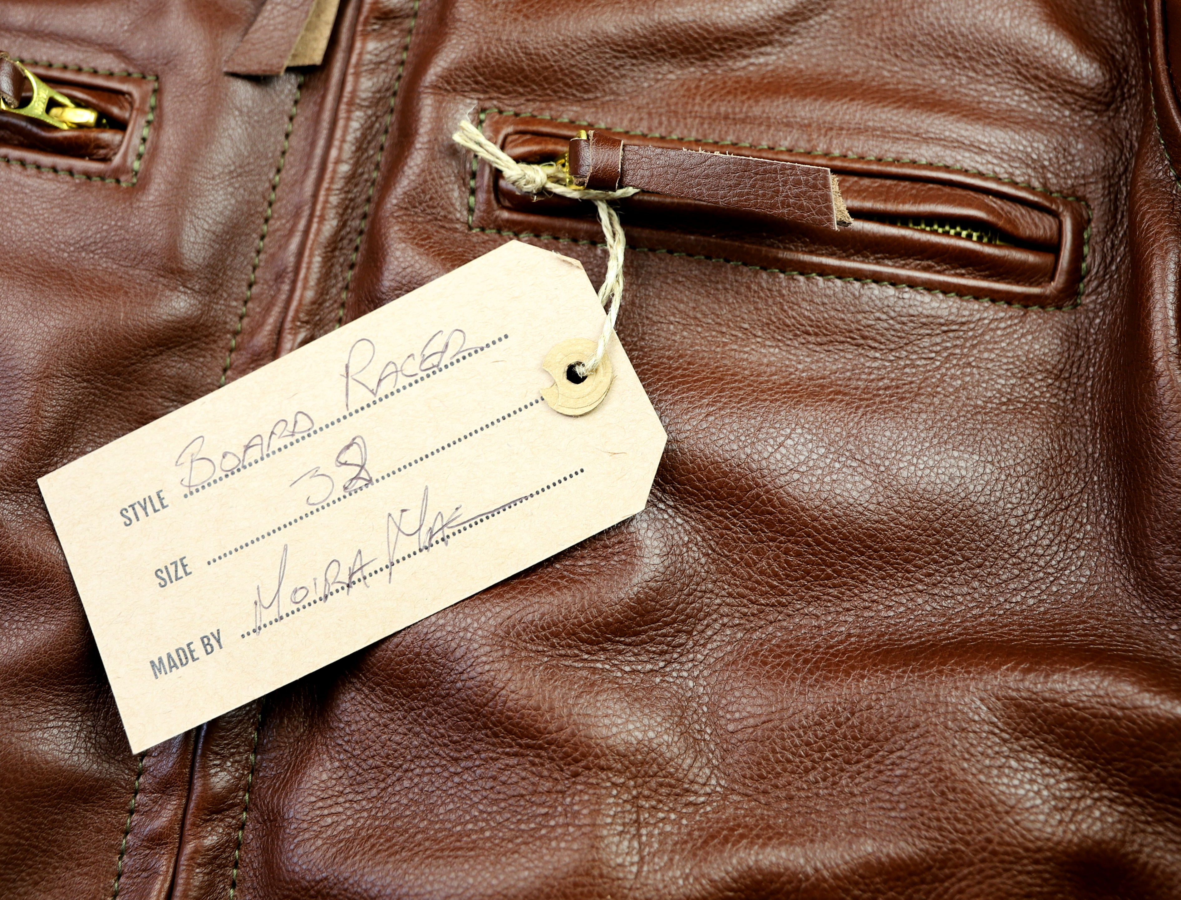 Aero Board Racer Russet Vicenza Horsehide EBN name tag.jpg