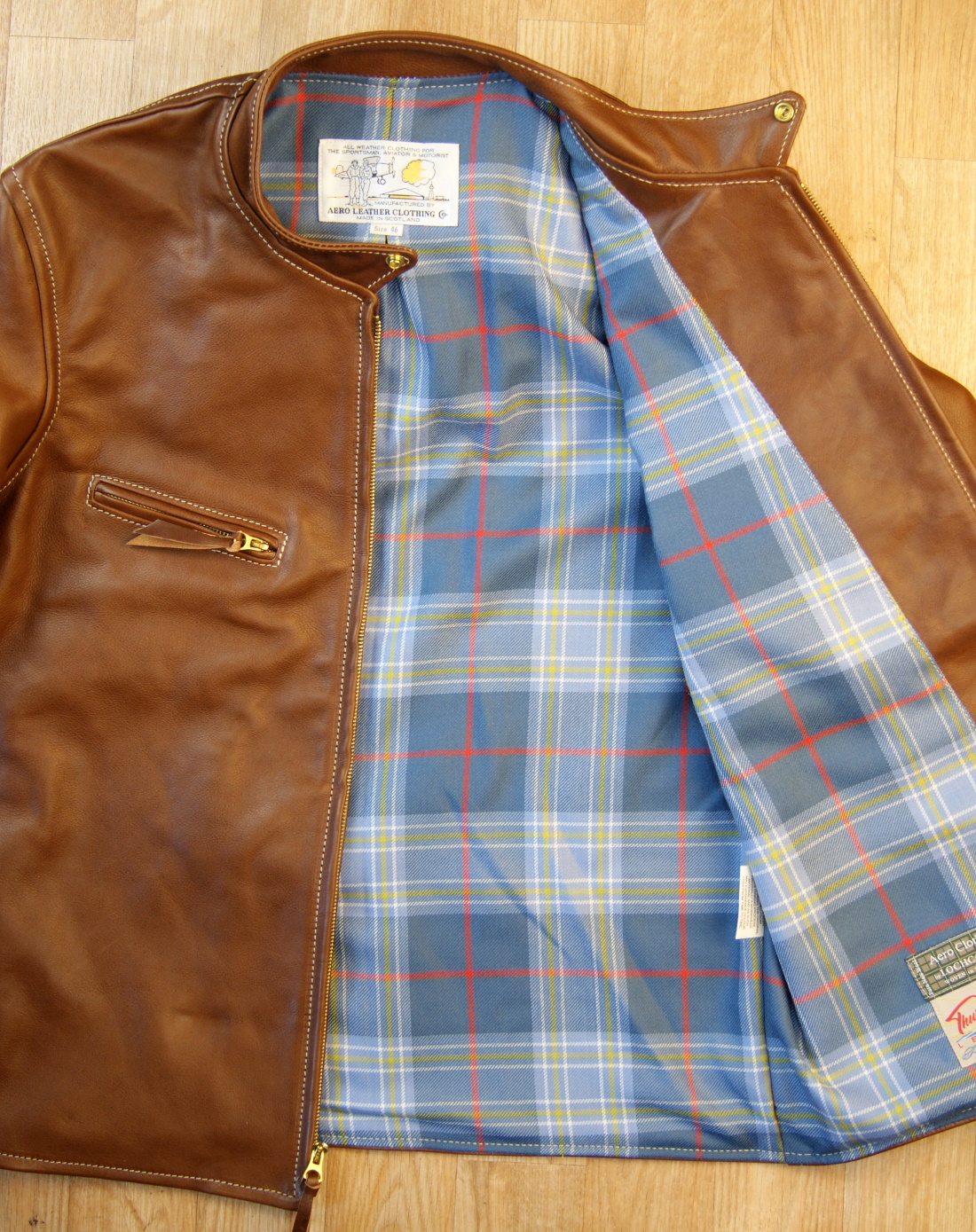 Aero Board Racer Russet Vicenza Horsehide HWM Musselburgh tartan lining.jpg