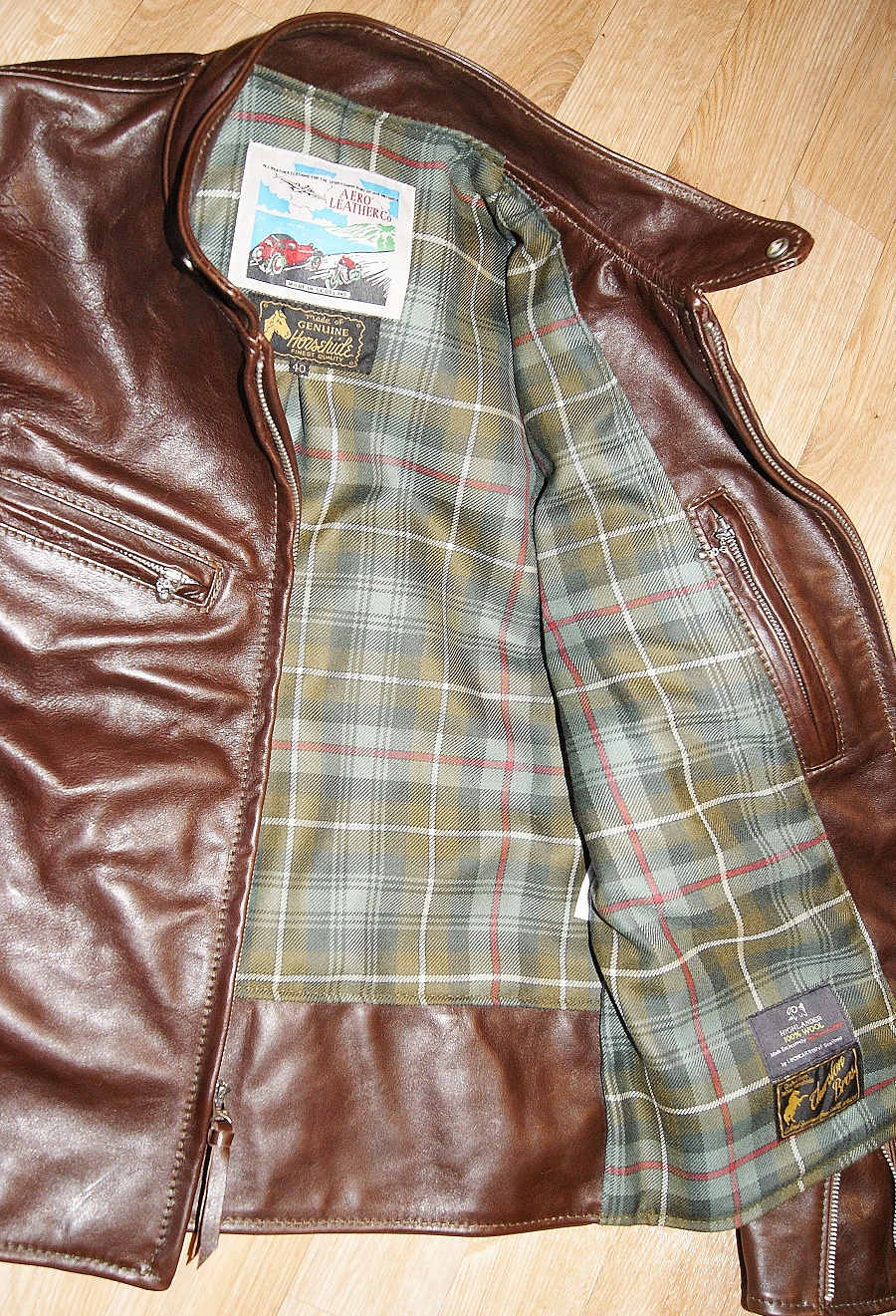 Aero Board Racer Seal Vicenza Horsehide MacKenzie Weathered tartan wool lining smaller.jpg