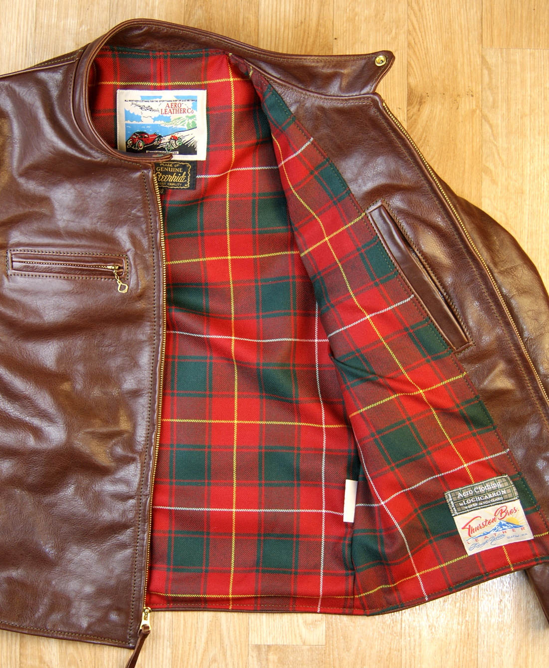 Aero Board Racer Tobacco Badalassi Cowhide KEF MacPhie Modern tartan lining.jpg