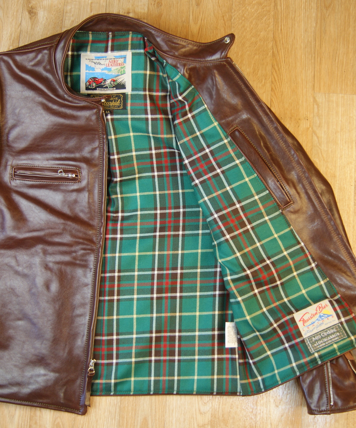 Aero Board Racer Tobacco Badalassi Cowhide SEL Newfoundland tartan lining.jpg