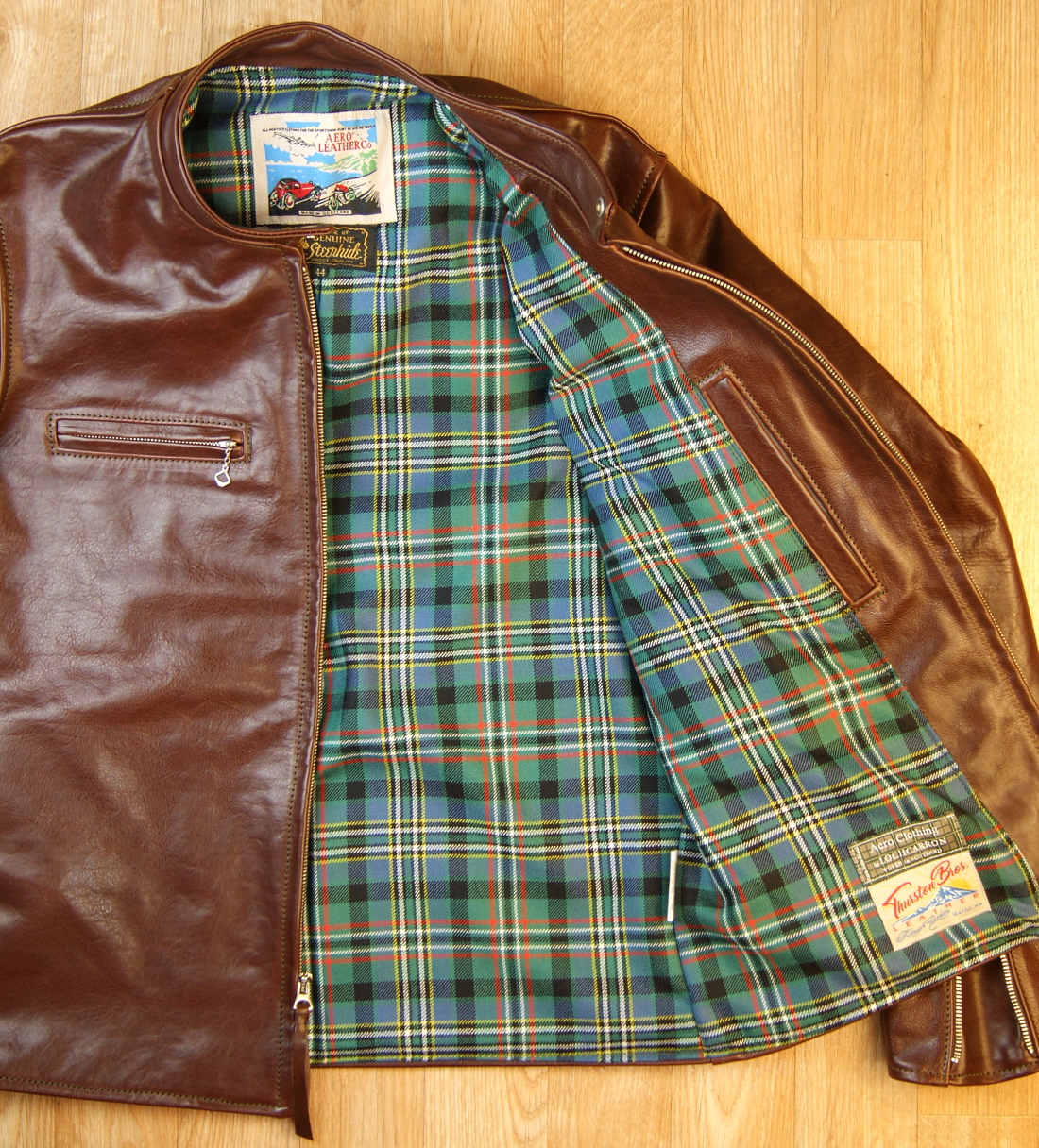 Aero Board Racer Tobacco Badalassi Cowhide VT7 Scott Green Ancient tartan lining.jpg