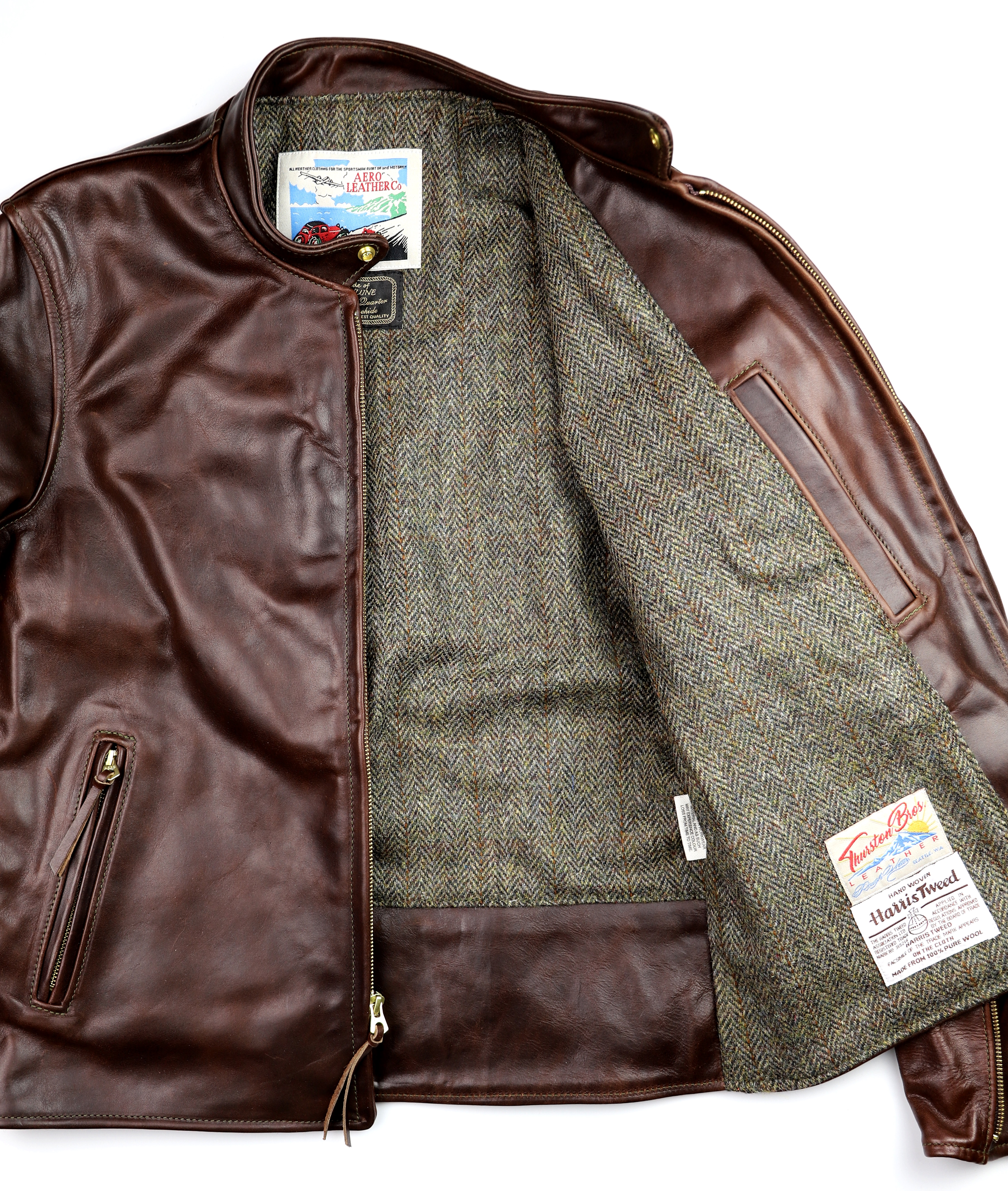 Aero Board Racer Tumbled Brown CXL FQHH SZU North Sea Herringbone Harris Tweed lining.jpg