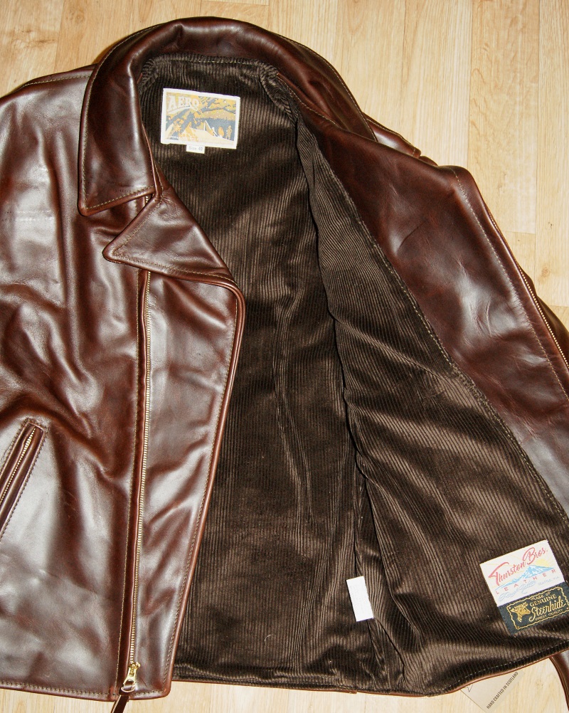 Aero Bootlegger Brown CXL Steerhide TD1 corduroy lining.jpg