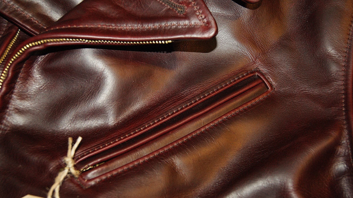 Aero Bootlegger CXL Cordovan Steerhide chest pocket.jpg