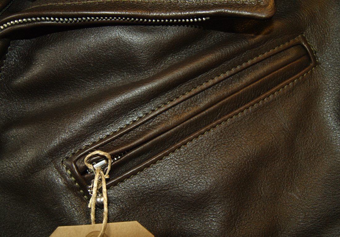 Aero Bootlegger Dark Seal Vicenza Horsehide JF8 chest pocket.jpg