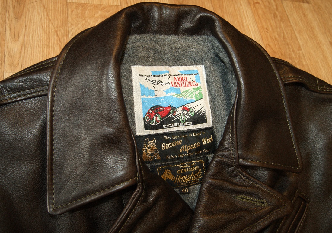 Aero Bootlegger Dark Seal Vicenza Horsehide JF8 tag.jpg