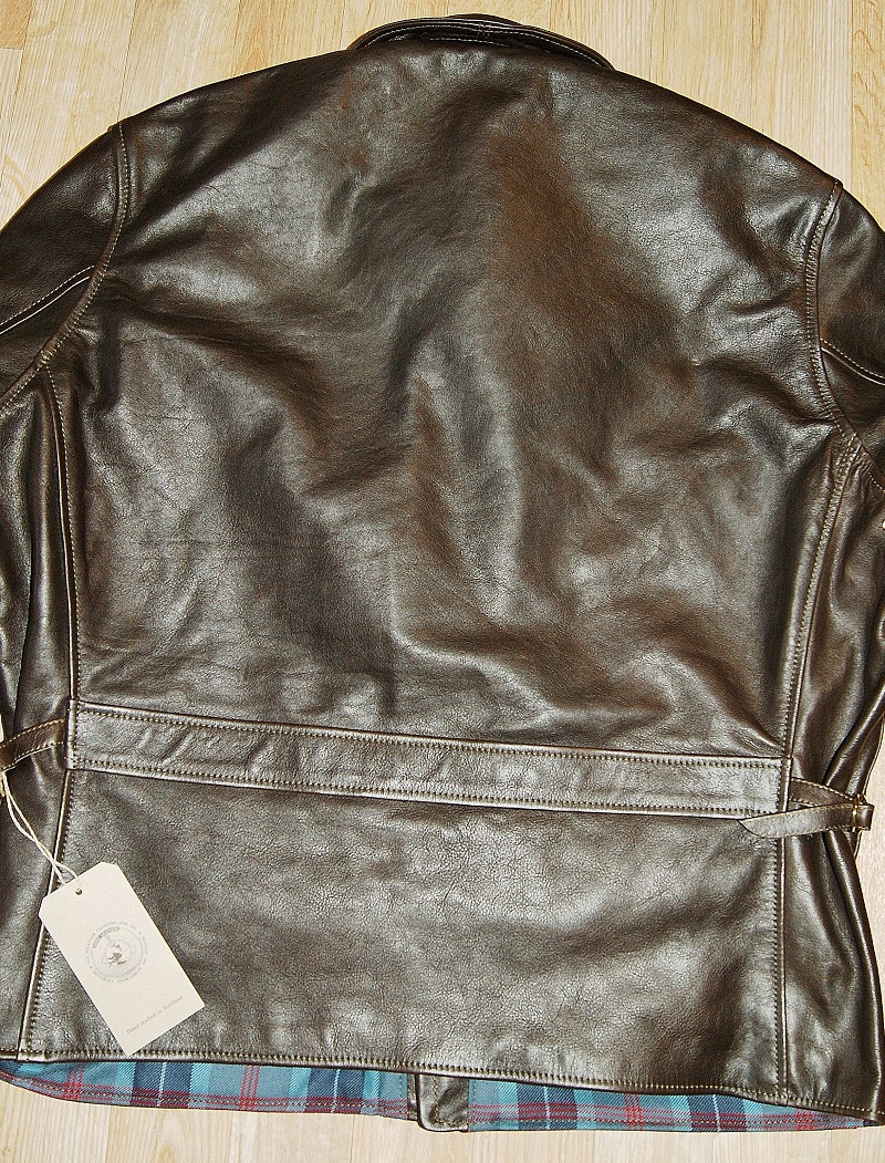 Aero Bootlegger Dark Seal Vicenza Horsehide size 50 back.jpg