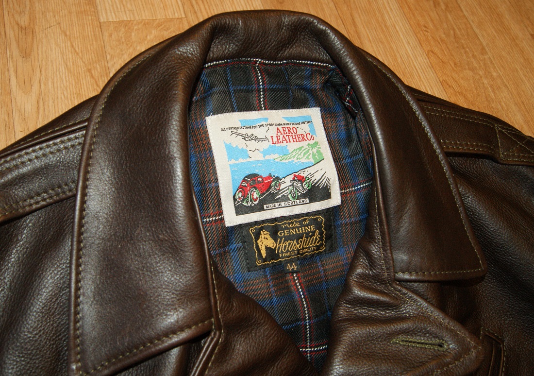 Aero Bootlegger Dark Seal Vicenza Horsehide WQ44 tag.jpg