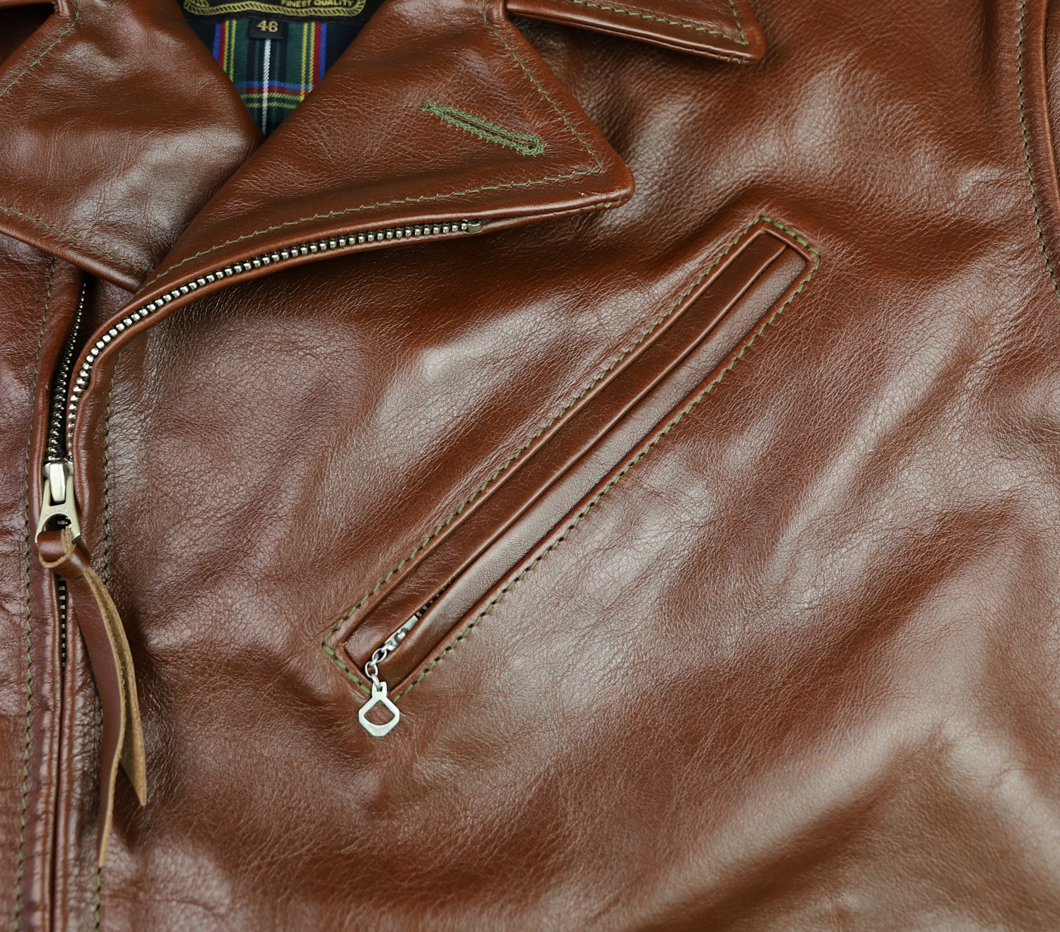 Aero Bootlegger Russet Vicenza Horsehide chest pocket.jpg