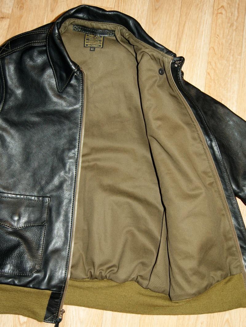 Aero Bronco A-2 Black Vicenza Horsehide FD2 size 40 lining.jpg