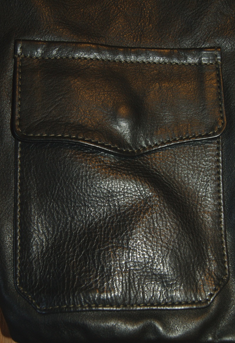 Aero Bronco A-2 Black Vicenza Horsehide FD2 size 40 patch pocket.jpg